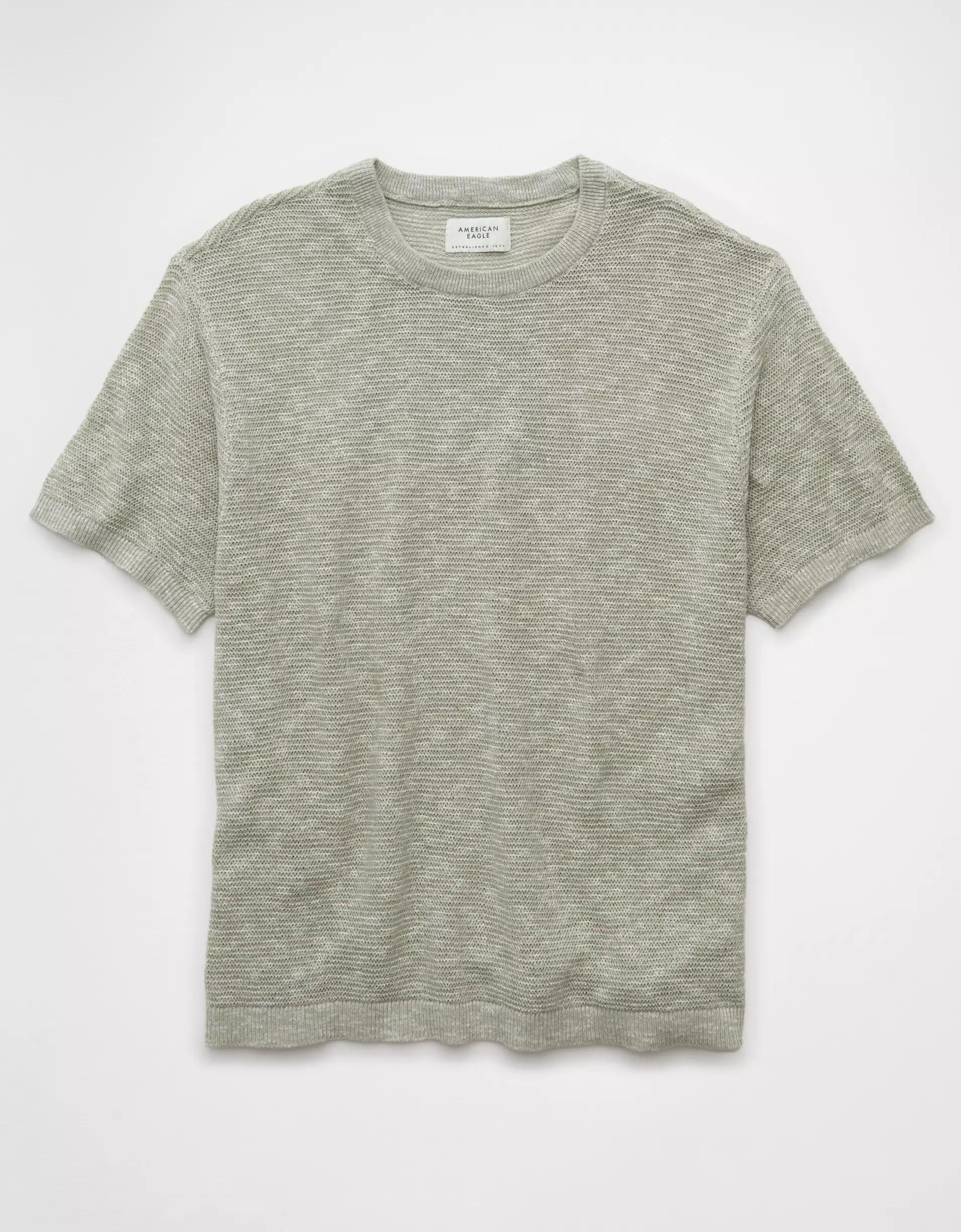 AE Linen-Blend Sweater T-Shirt Product Image