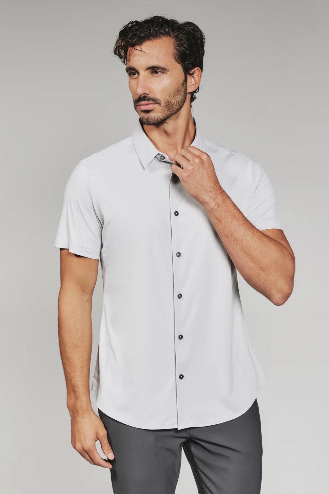 Azores Short Sleeve Shirt- Fog Product Image