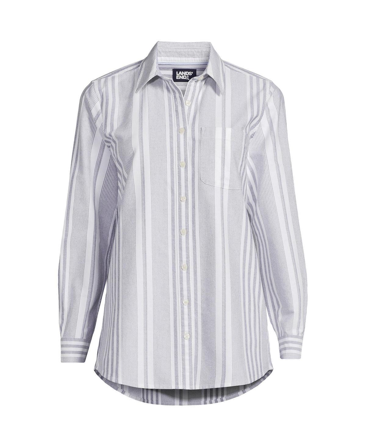 Womens Lands End Long Sleeve Classic Oxford Dress Shirt Product Image