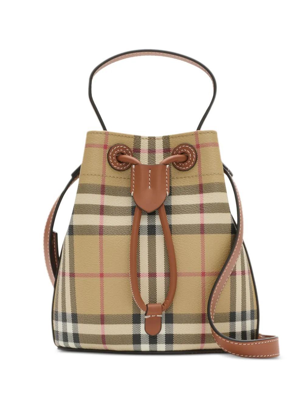 BURBERRY Mini Tb Bucket Bag In Beige Product Image