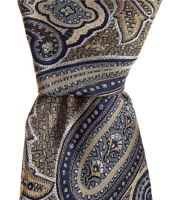 Hickey Freeman Exploded Paisley 3 1/4#double; Woven Silk Tie Product Image