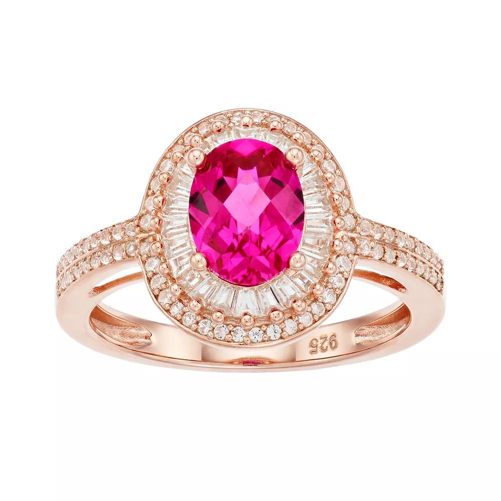 Women's POS LC RUBY & LC WHITE SAPPHIRE, Size: 6, Pink Tone Product Image