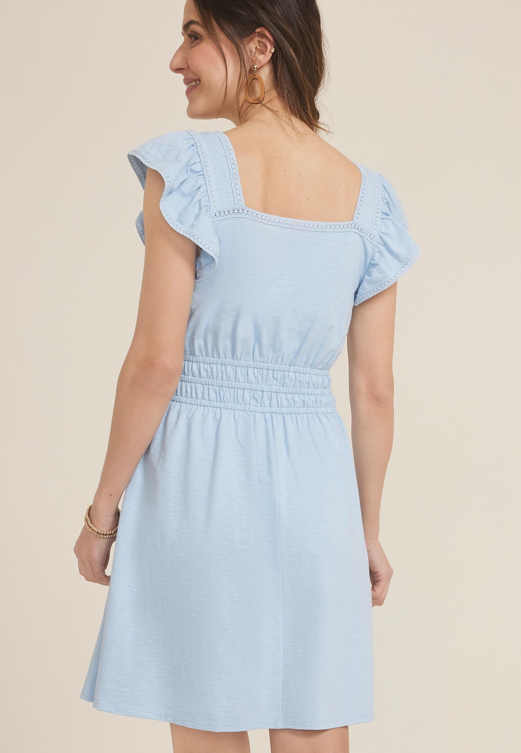 24/7 Bare Flutter Sleeve Skater Dress Product Image