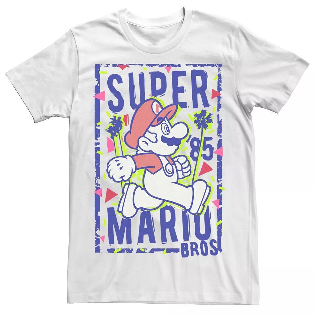 Men's Super Mario Bros 85 Retro Portrait Tee, Size: XS, White Product Image