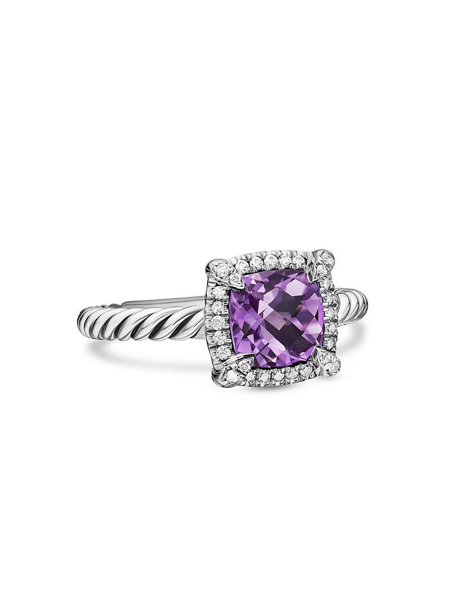Womens Petite Chatelaine Pav Bezel Ring with Diamonds Product Image