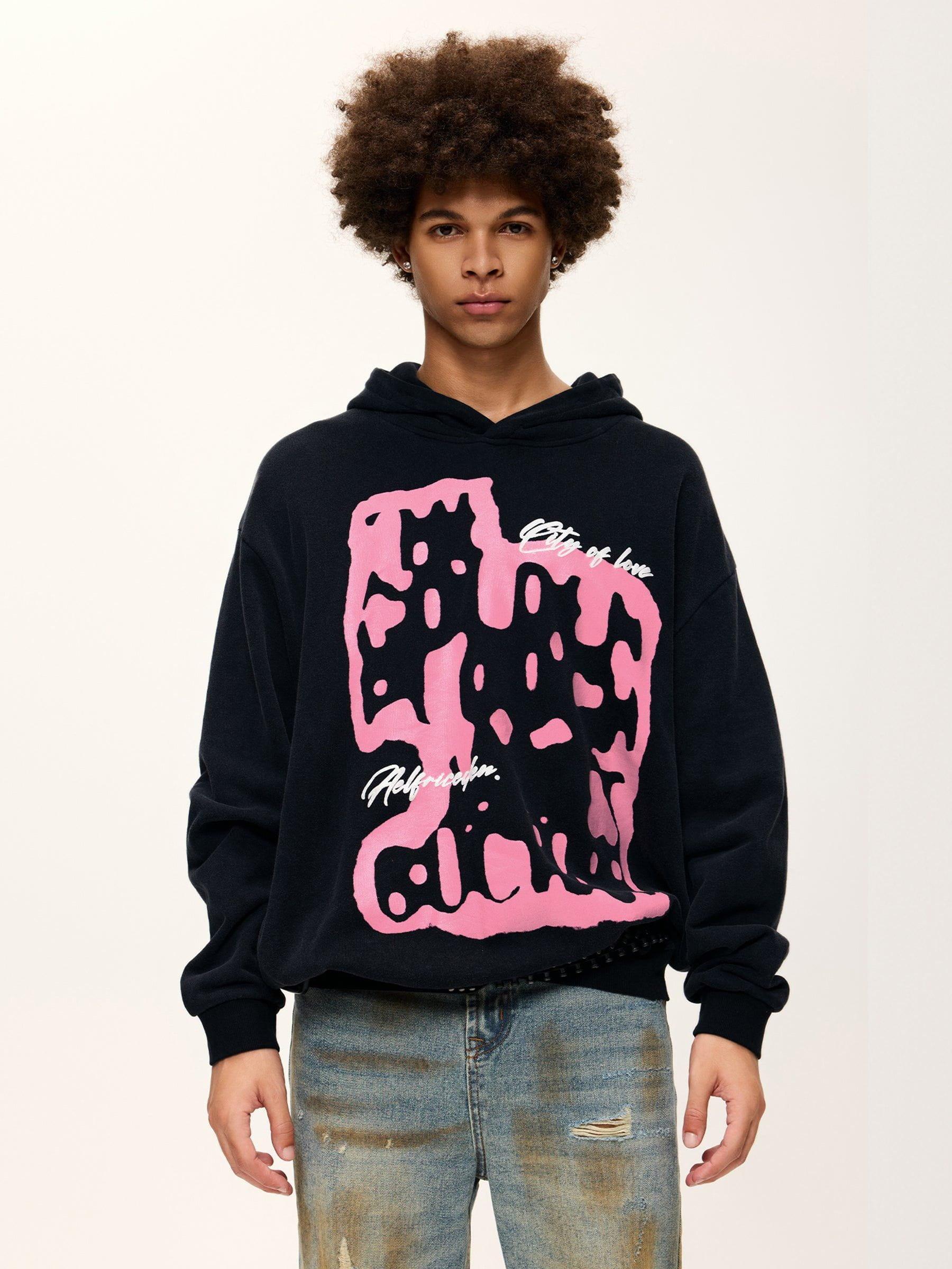 Aelfric Eden Abstraction Print Washed Hoodie Product Image