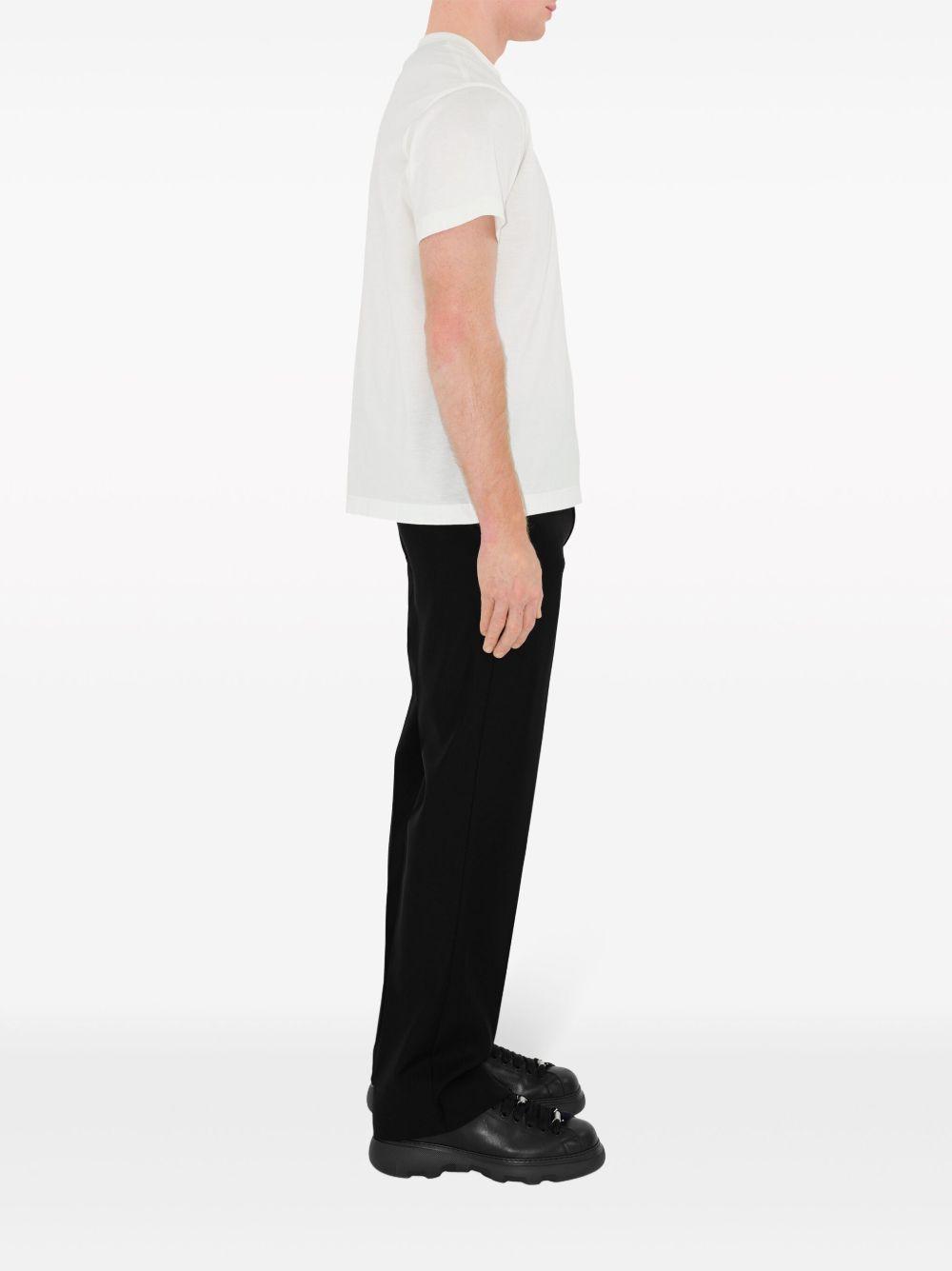 White Embroidered T-Shirt Product Image
