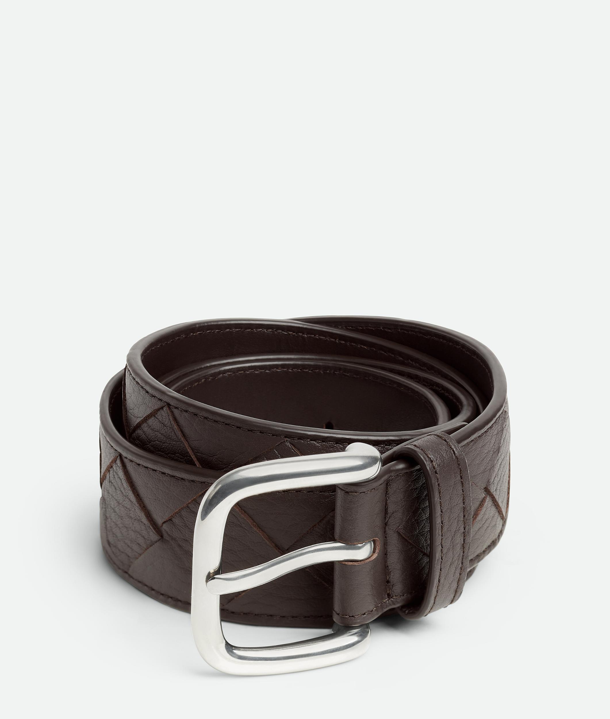 Men's Intrecciato Taurillon Belt in Fondant Product Image