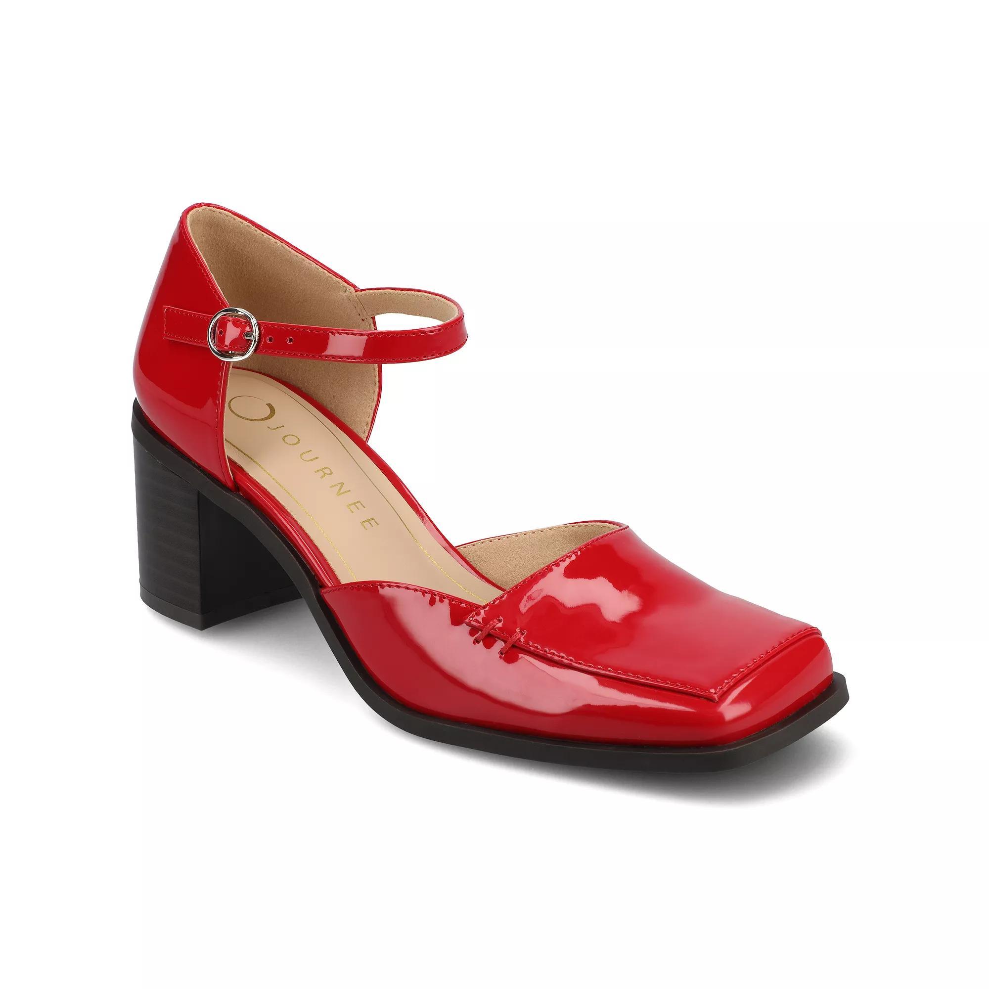 Journee Tru Comfort Foam™ Evangeline Women's Pumps, Size: 7 Wide, Patent Red Product Image