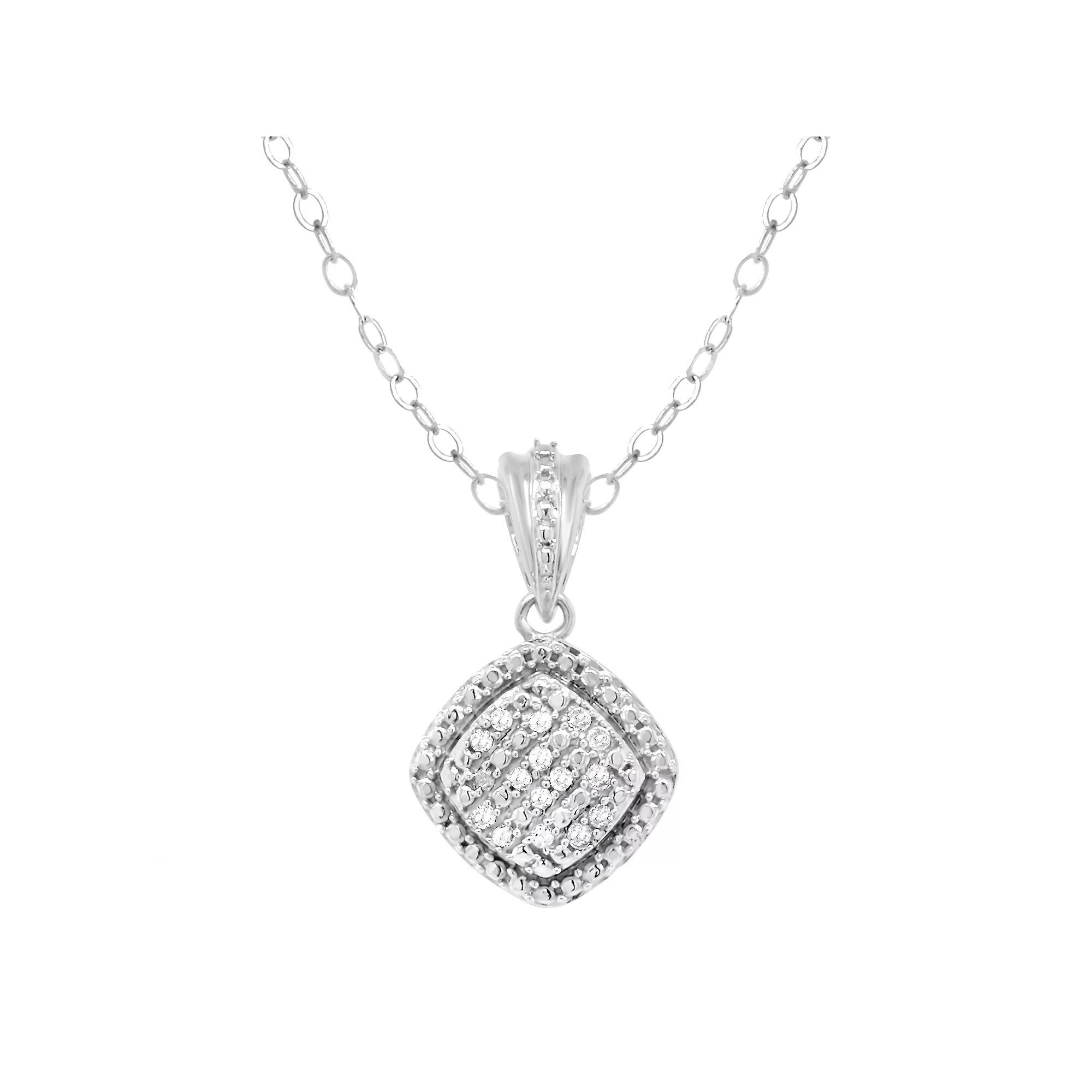 Celebration Gems Sterling Silver 1/10 Carat T.W. Diamond Pendant Necklace, Women's, Size: 18" Product Image
