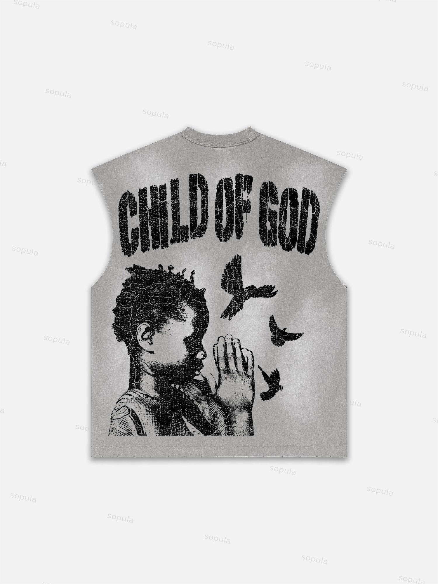 Future World Brainstorming Graphic Print Distressed Tank Top Product Image