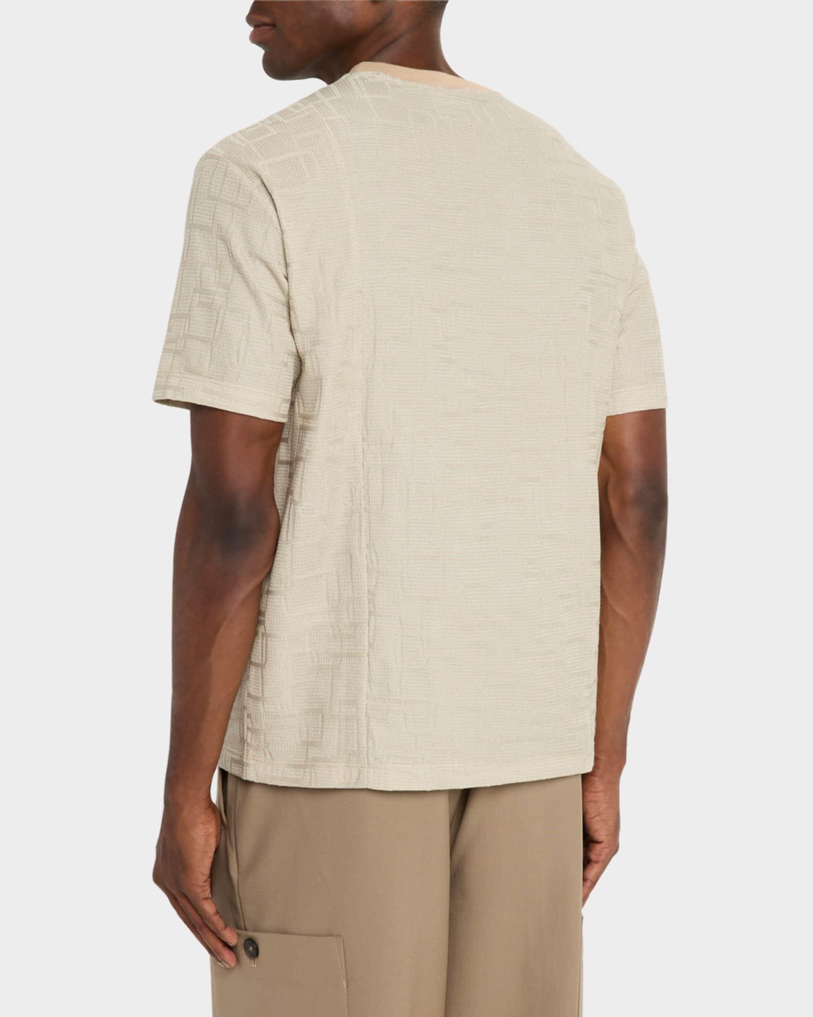 Mens Cotton Stitched Crewneck T-Shirt Product Image