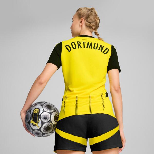 PUMA Borussia Dortmund 24/25 Women's Replica Home Soccer Jersey in Faster Yellow/Black Product Image
