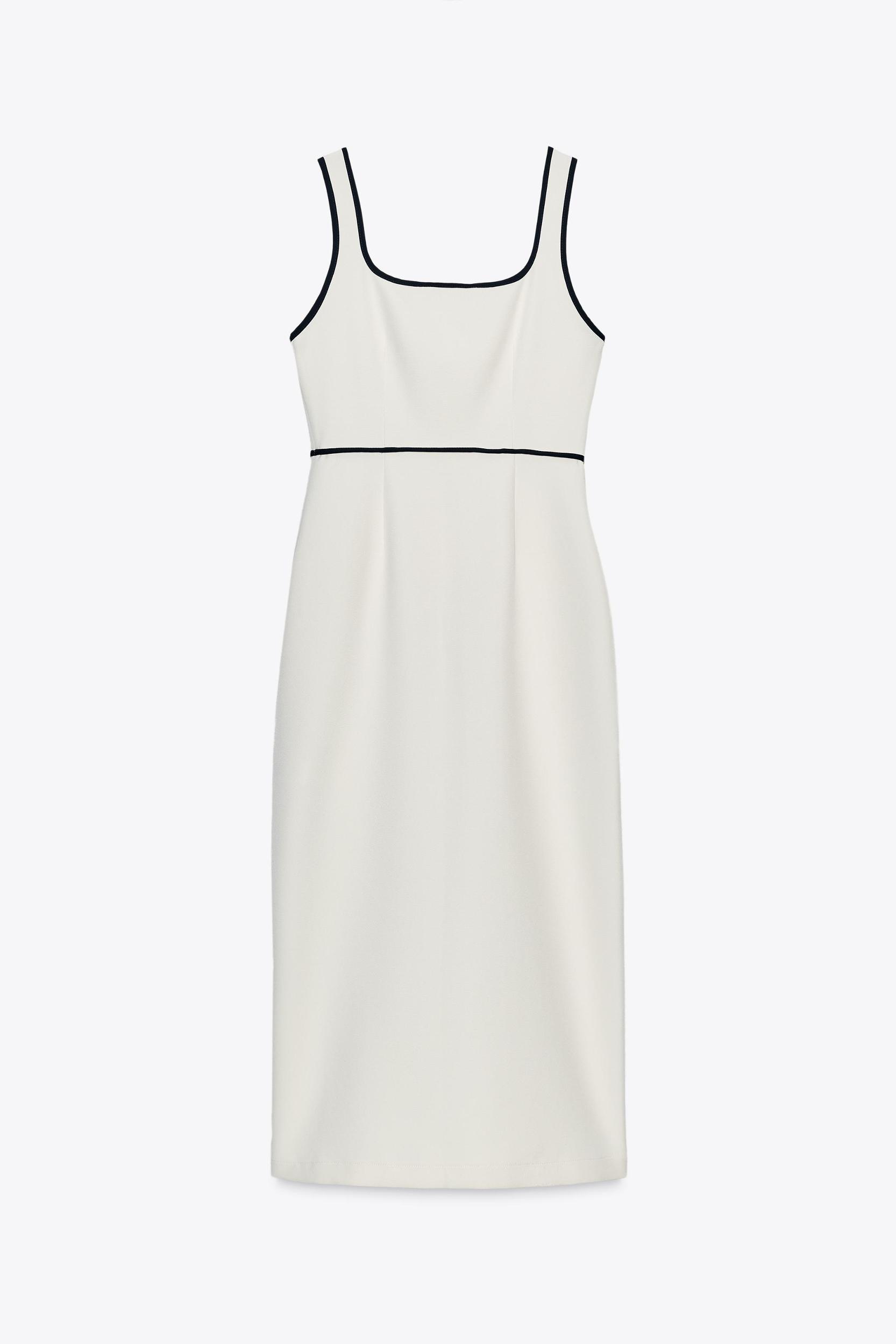 CONTRAST TRIM MIDI DRESS Product Image