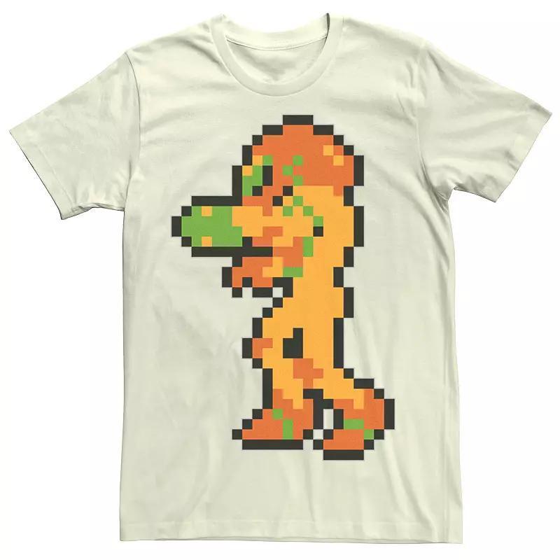 Men's Nintendo Samus Suit Colorful Pixelated Tee, Size: 3XL, Grey Product Image