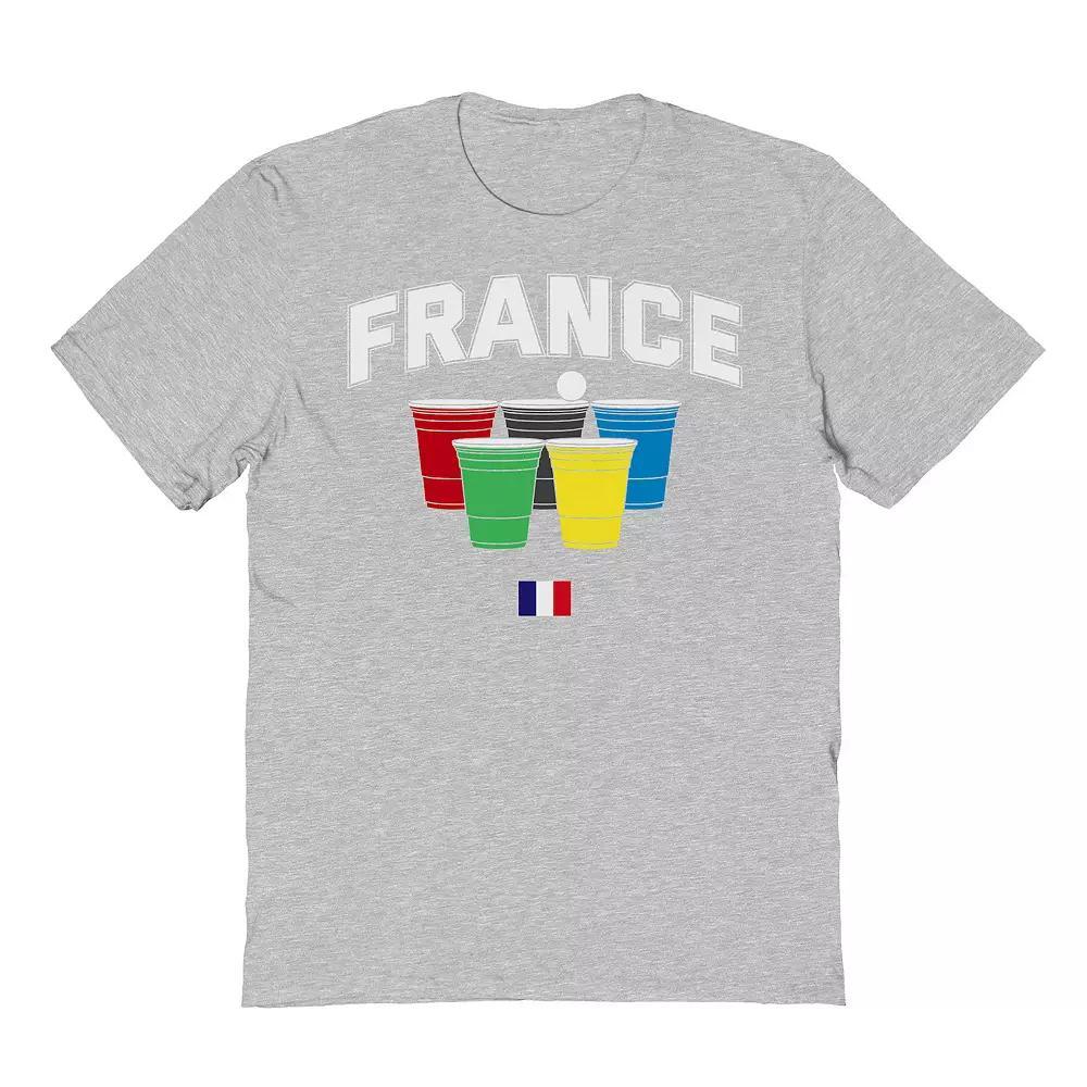 Men's France Solo Cups Graphic Tee, Size: XXL, Sport Gray Product Image