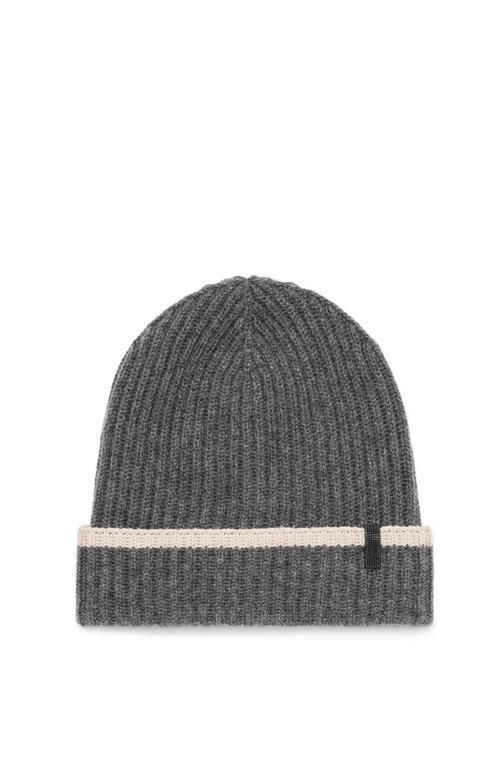 BRUNELLO CUCINELLI Knit Beanie In Lead Product Image