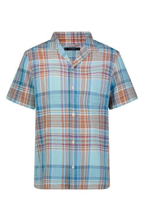 Lucky Brand Linen Plaid Short Sleeve Workwear Shirt Plaid) Men's Clothing Product Image