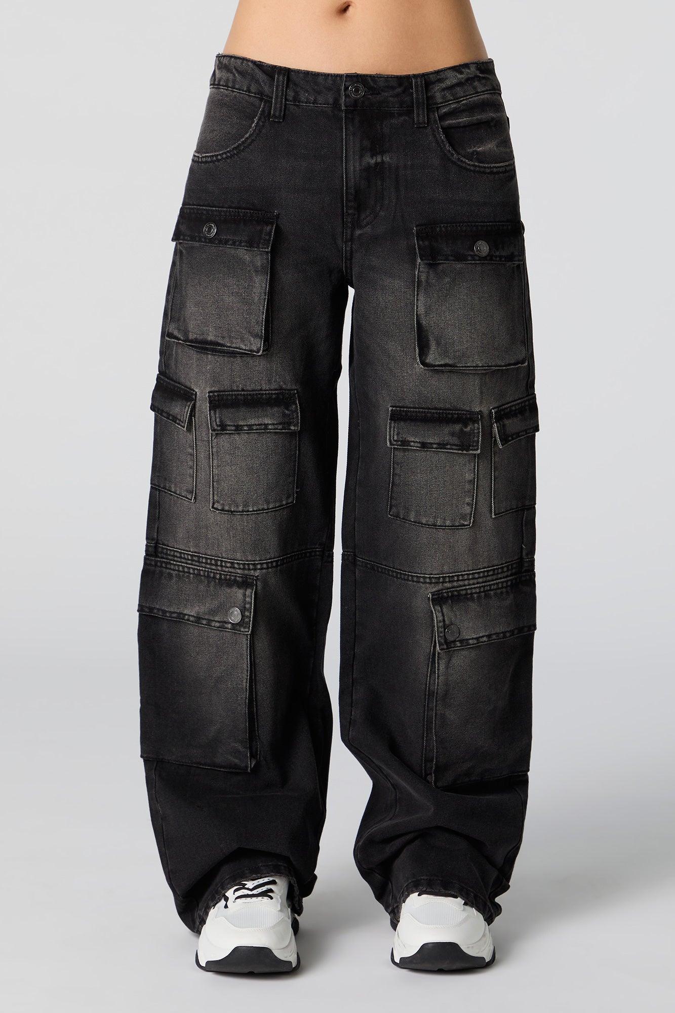 Mid Rise 8 Pocket Cargo Jean Female Product Image