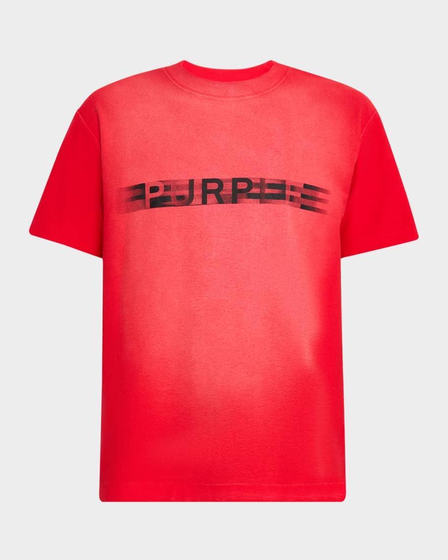 Mens Textured Jersey Blurred T-Shirt Product Image