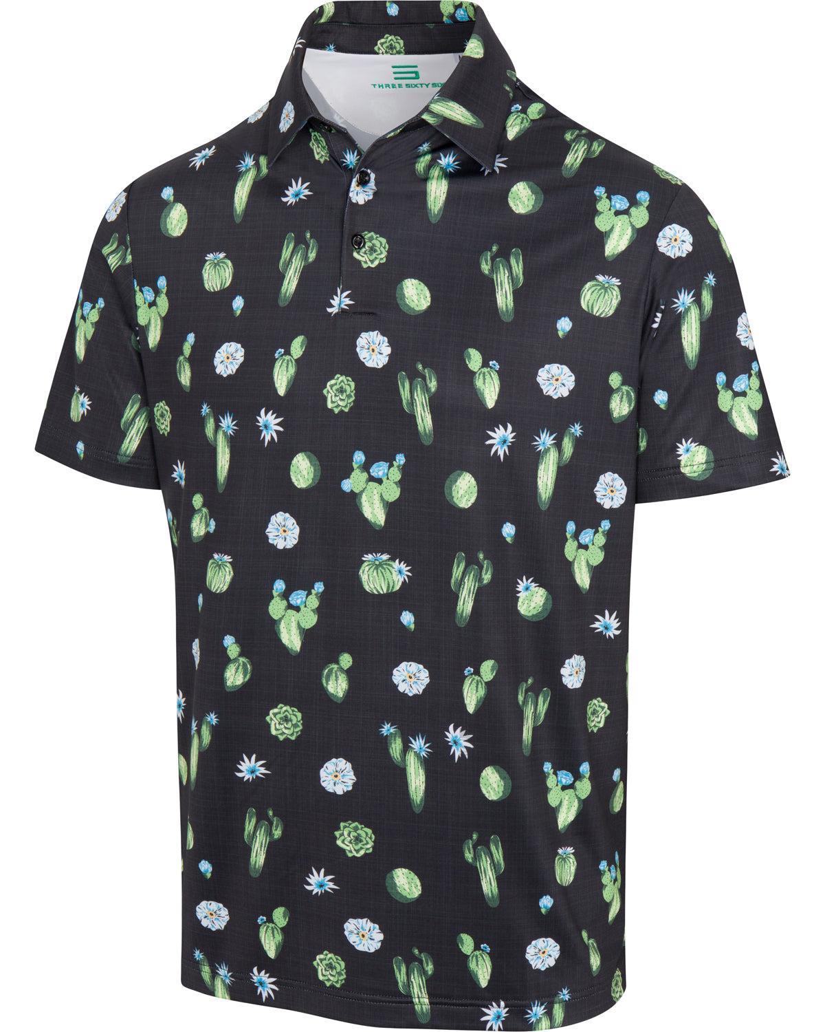 Three Sixty Six Men’s Print Golf Polos Male Product Image