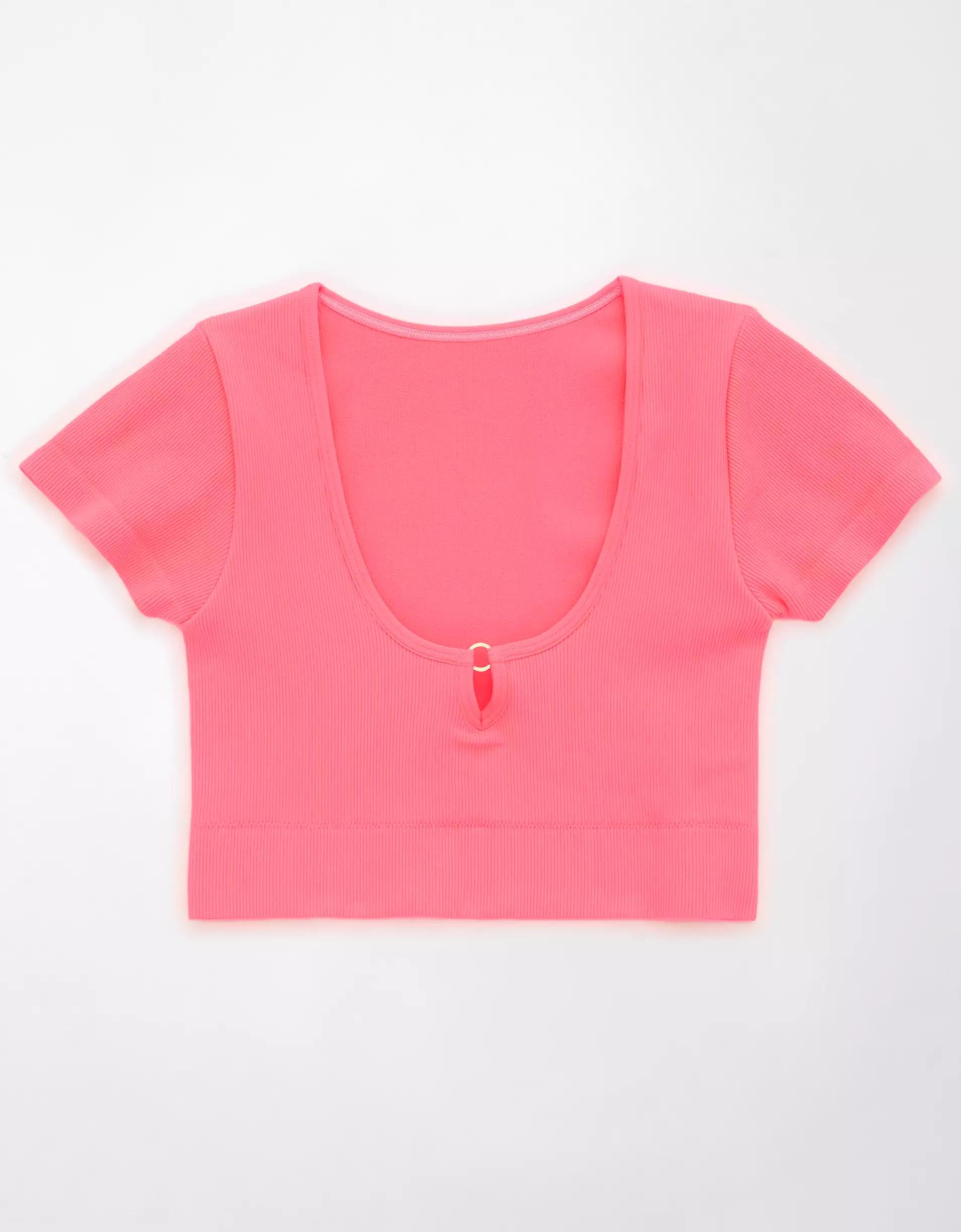 Superchill Seamless Ring Cap Sleeve Bra Top Product Image