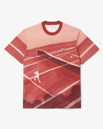 Men's Classic Fit Tennis Print T-Shirt Product Image