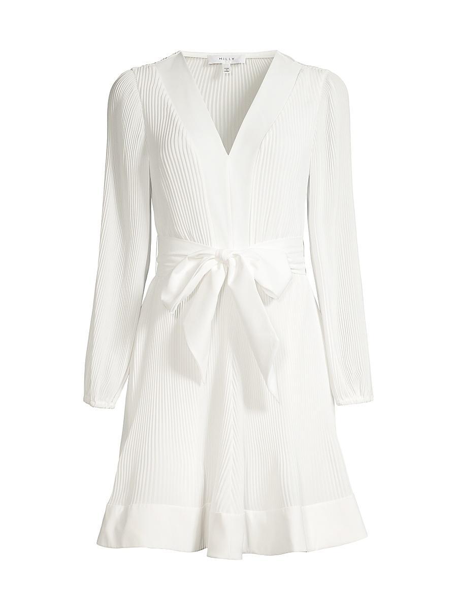 Womens Liv Pleated Belted Minidress Product Image