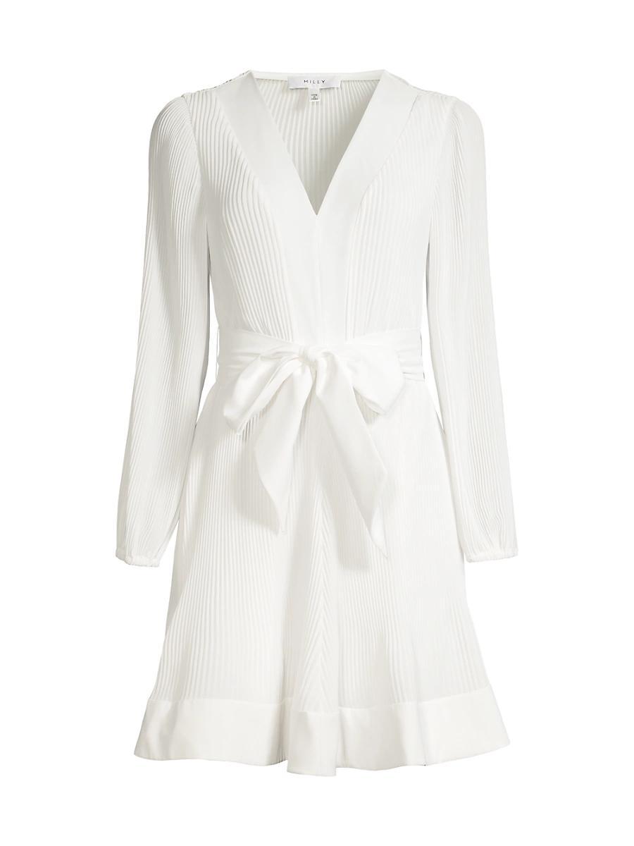Milly Liv Belted Pleated Dress Product Image