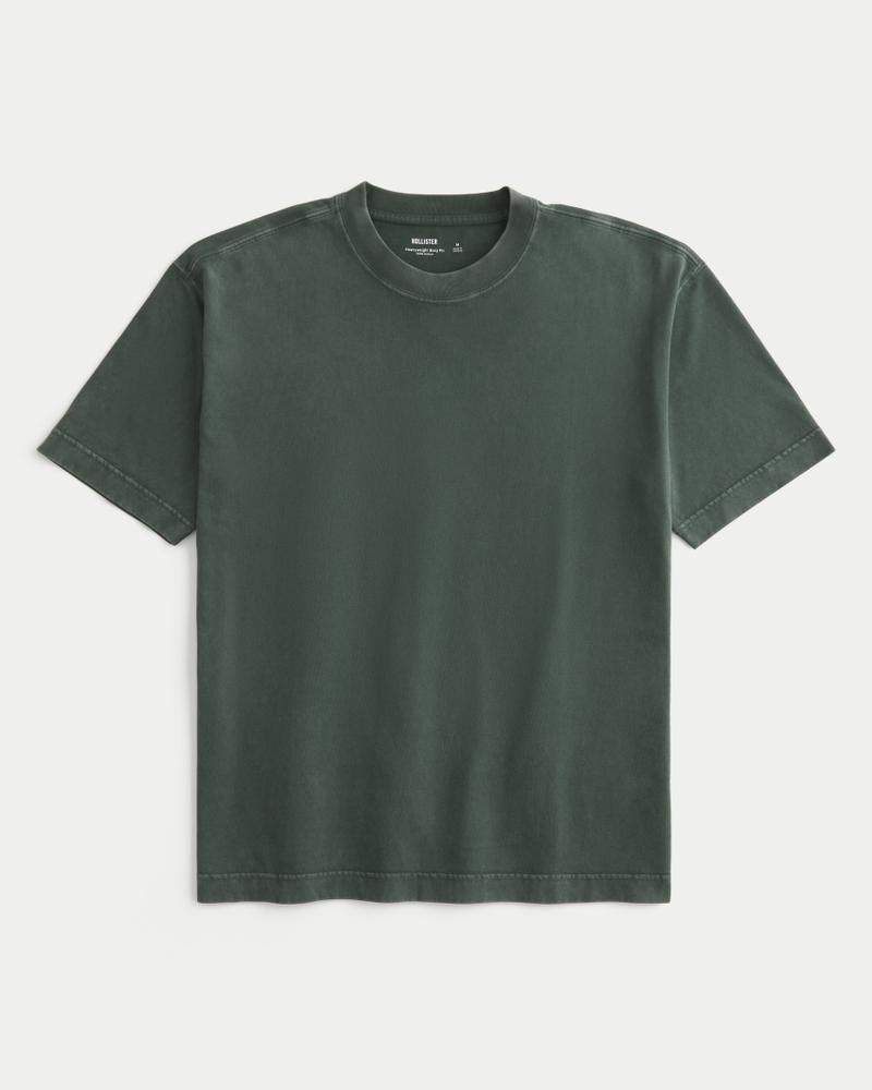 Boxy Heavyweight Washed Crew T-Shirt Product Image