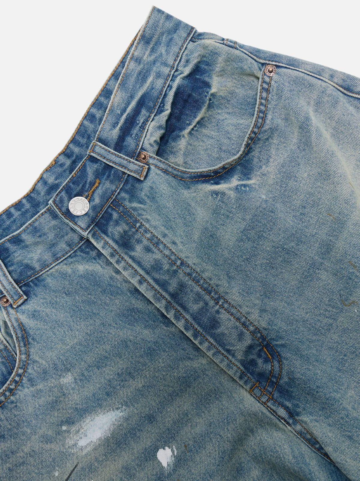 Aelfric Eden Splash-Ink Washed Longline Jorts Product Image