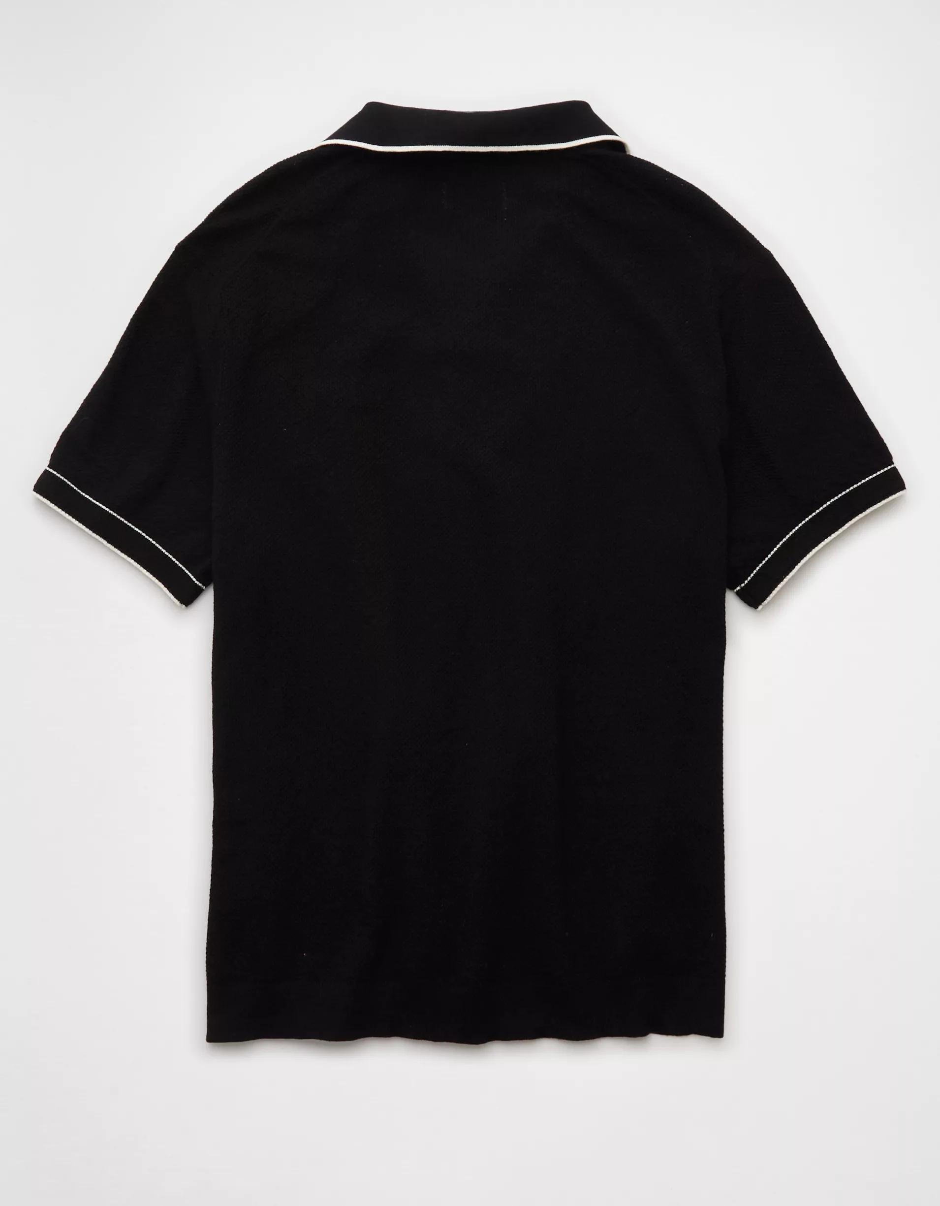 AE Weekend Tipped Sweater Polo Shirt Product Image