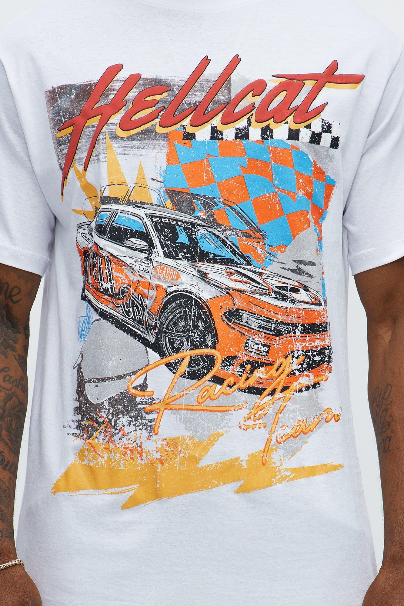Dodge Hellcat Racing Short Sleeve Tee - White Product Image