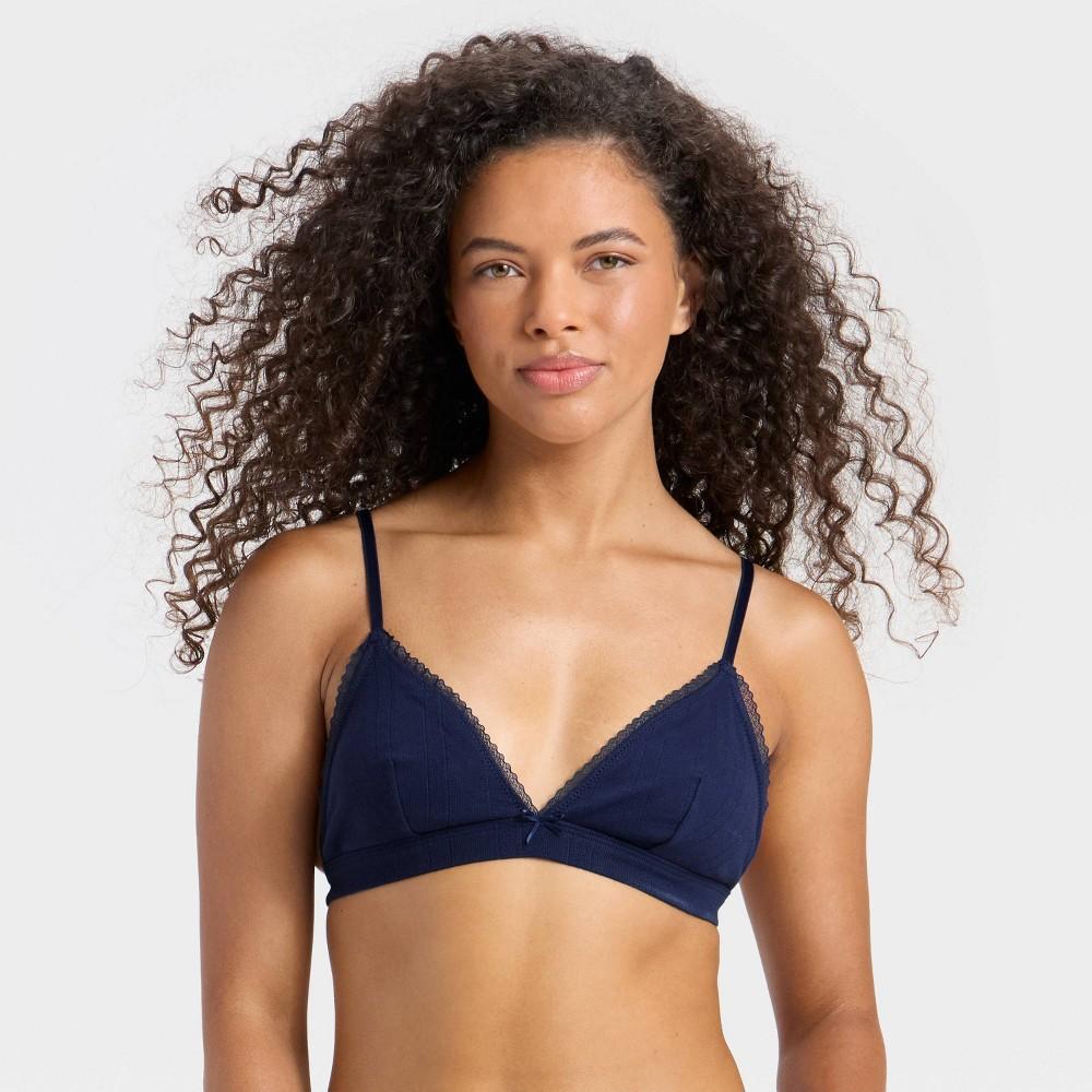 Women's Pointelle Triangle Bralette - Wild Fable™ Product Image