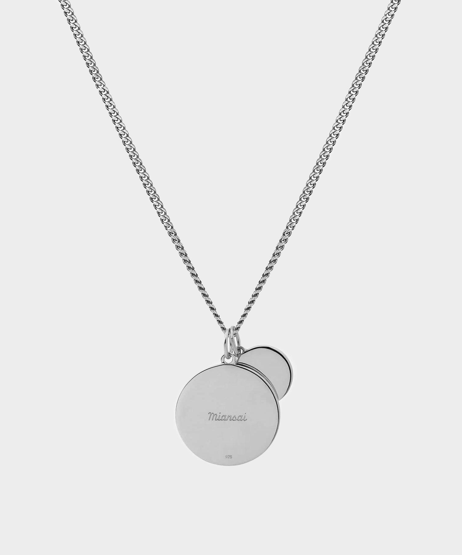 Miansai Saint Christopher Surf Necklace in Sterling Silver + Black Product Image