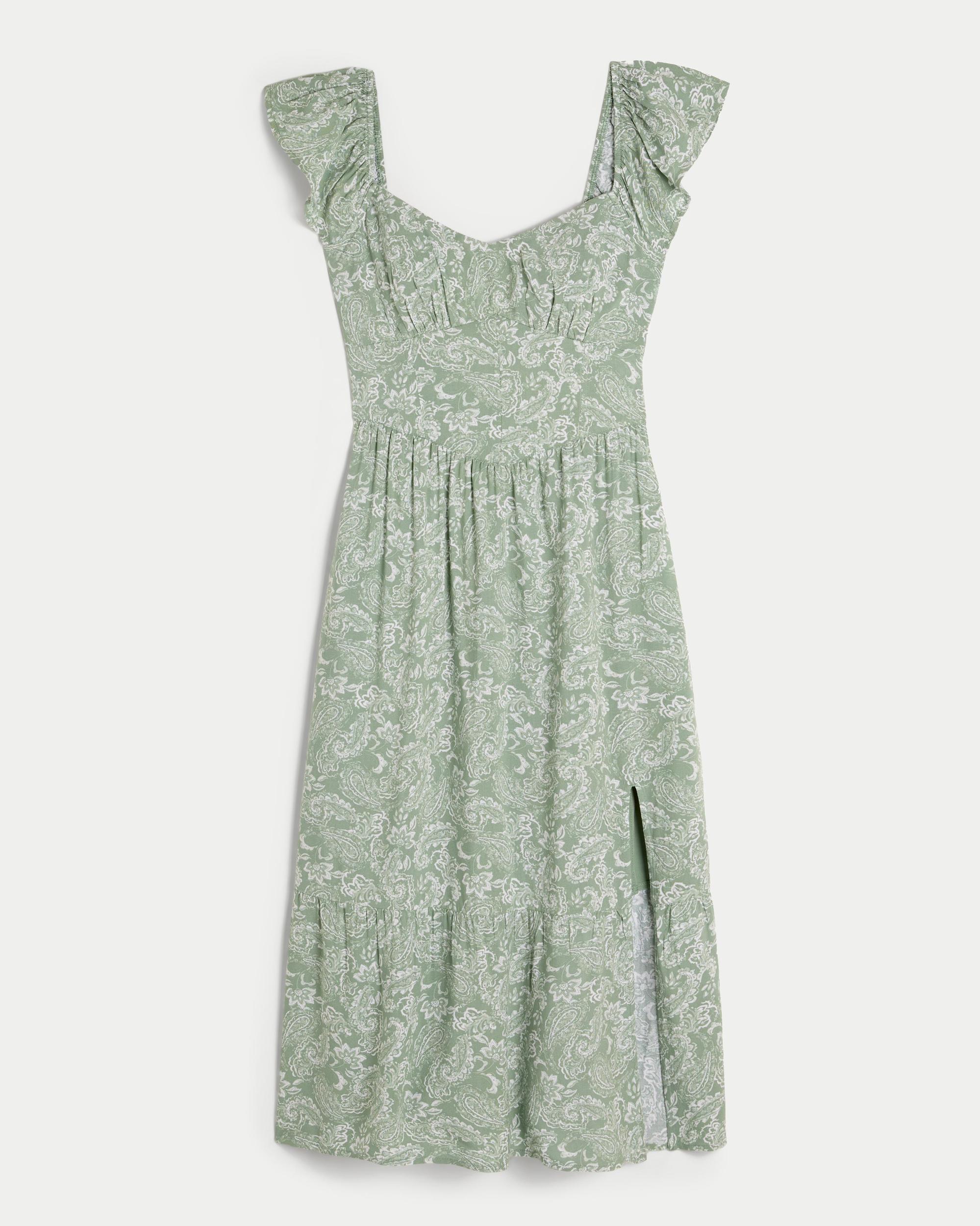 V-Waist Open Back Midi Dress Product Image