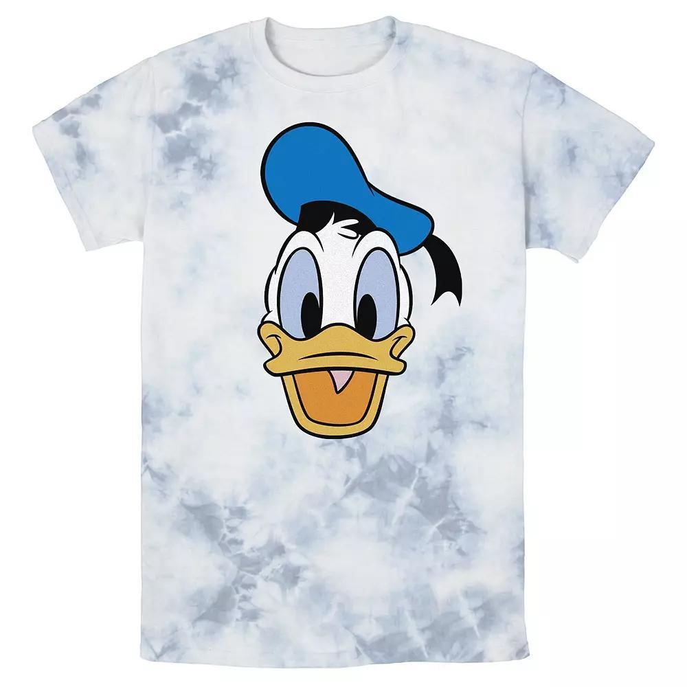 Men's Disney Mickey & Friends Donald Big Face Wash Tee, Size: XL, White Blue Product Image
