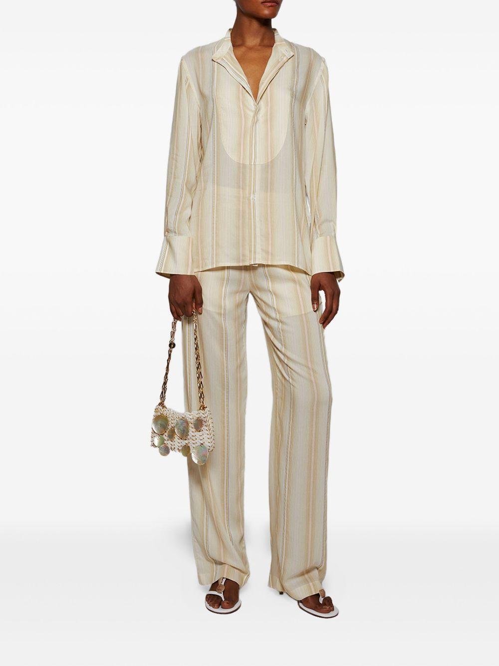 striped elastic-waist trousers Product Image
