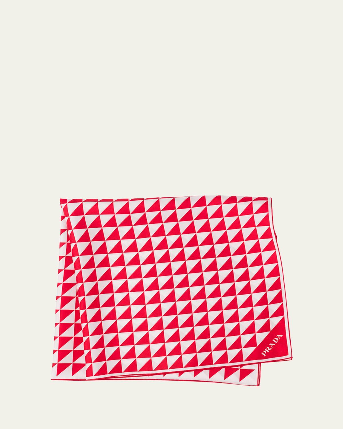 Womens Printed Silk Twill 90CM Square Scarf Product Image