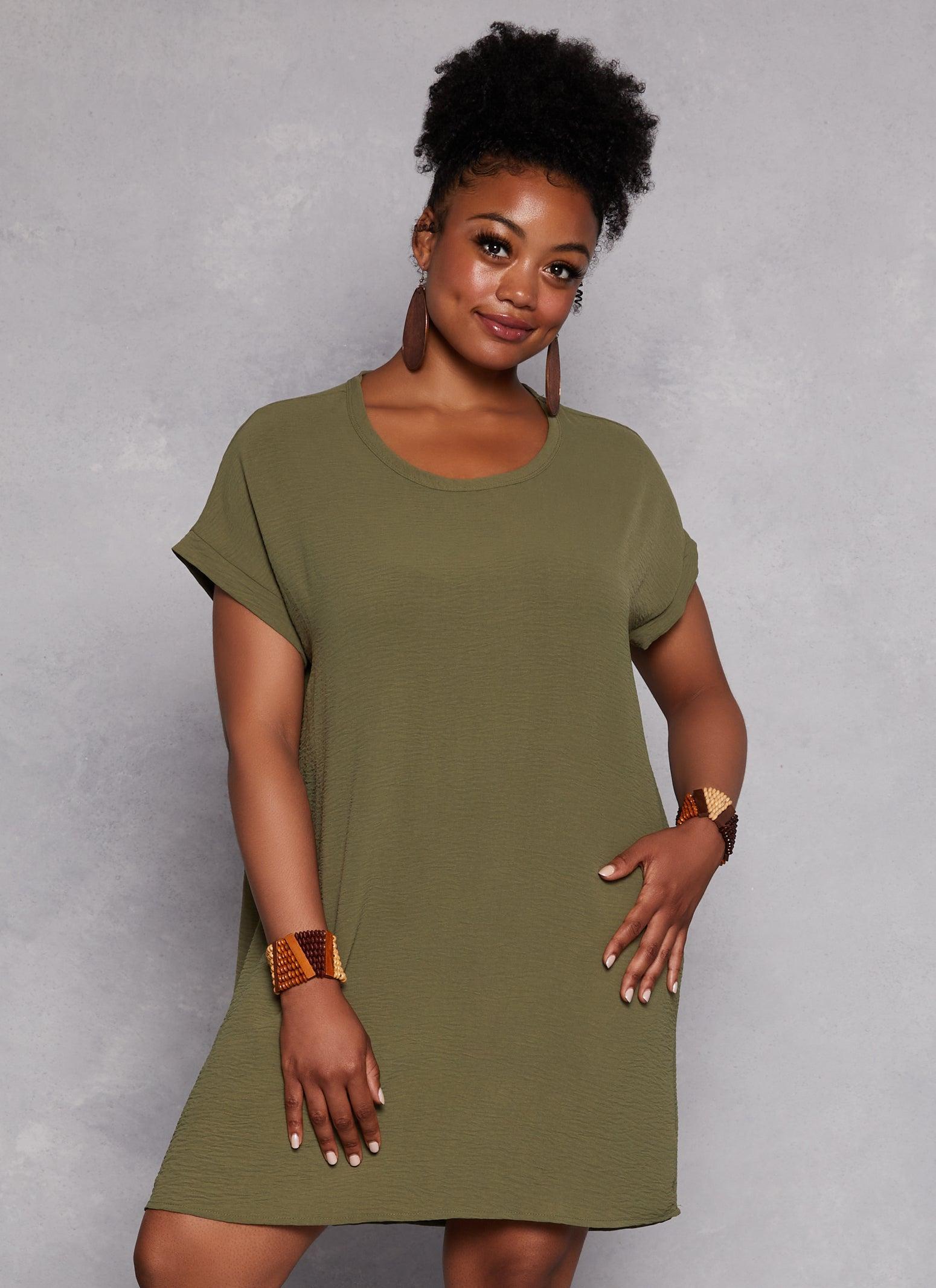 Womens Plus Size Airy Shift Dress Product Image