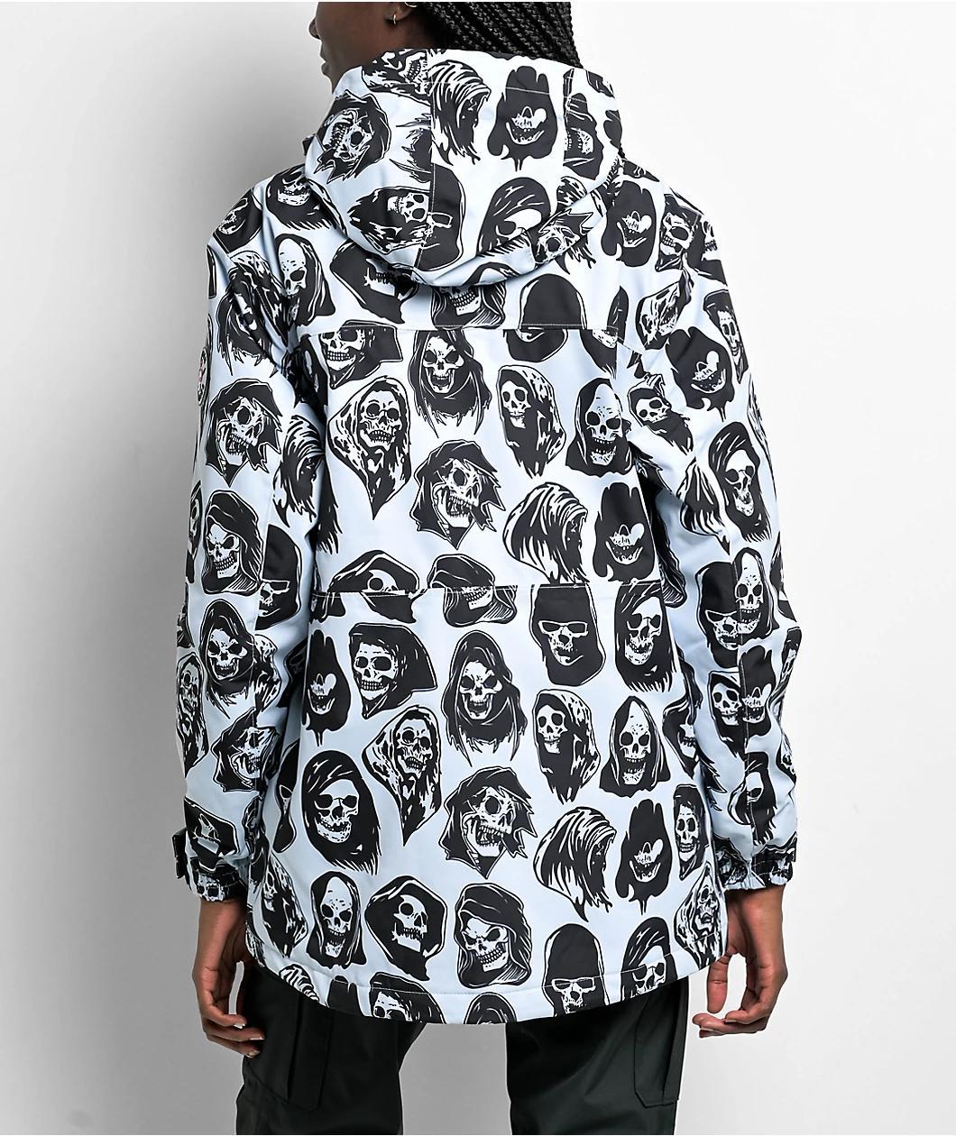 Broken Promises Reaper 5K Light Blue Snowboard Jacket  Product Image
