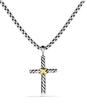 David Yurman Petite X Cross Necklace with 14K Gold, 16 Product Image
