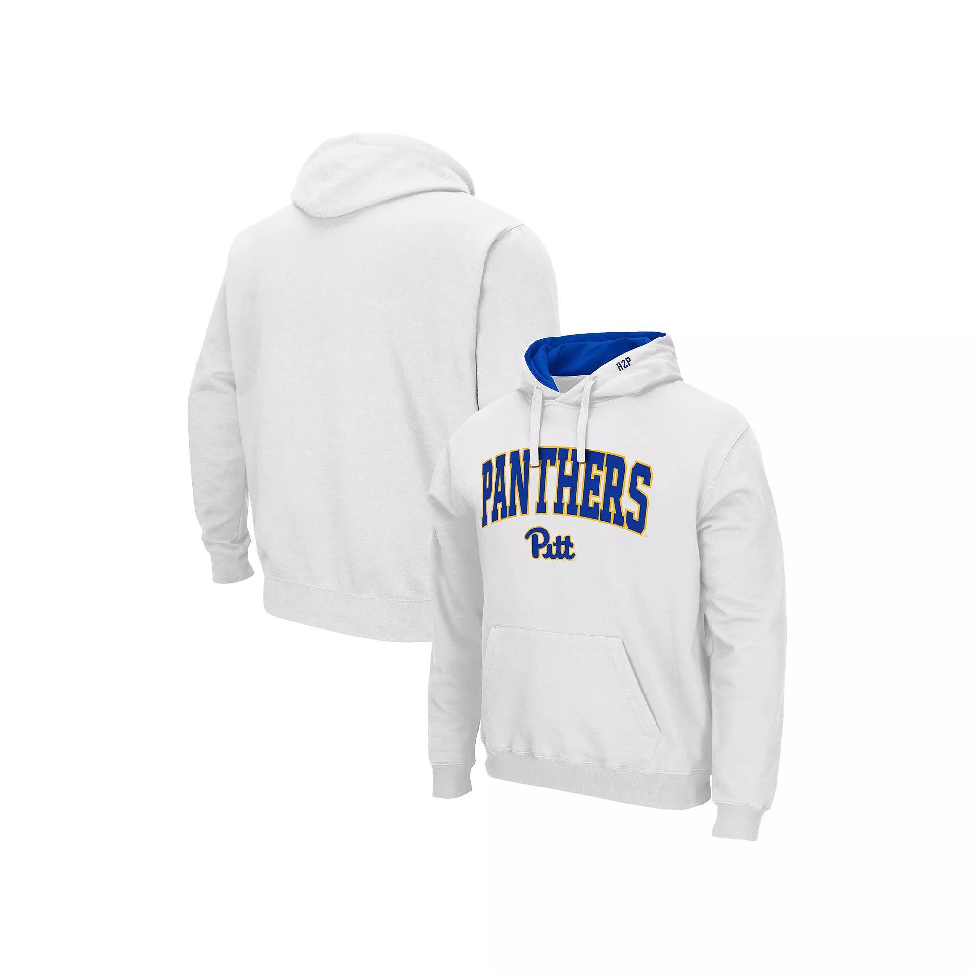 Men's Colosseum White Pitt Panthers Arch & Logo 3.0 Pullover Hoodie, Size: XL Product Image