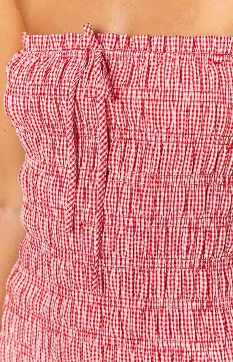 Kari Red Strapless Mini Dress Product Image