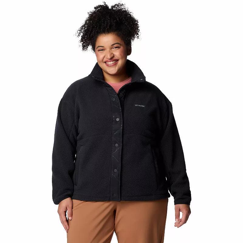 Plus Size Columbia Cloud Point Snap Fleece, Women's, Size: 2XL, Stone Green Product Image