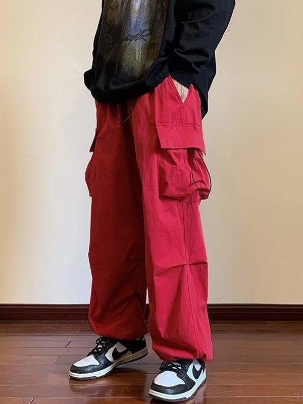 Men's Ruched Straight Leg Cargo Pants Product Image