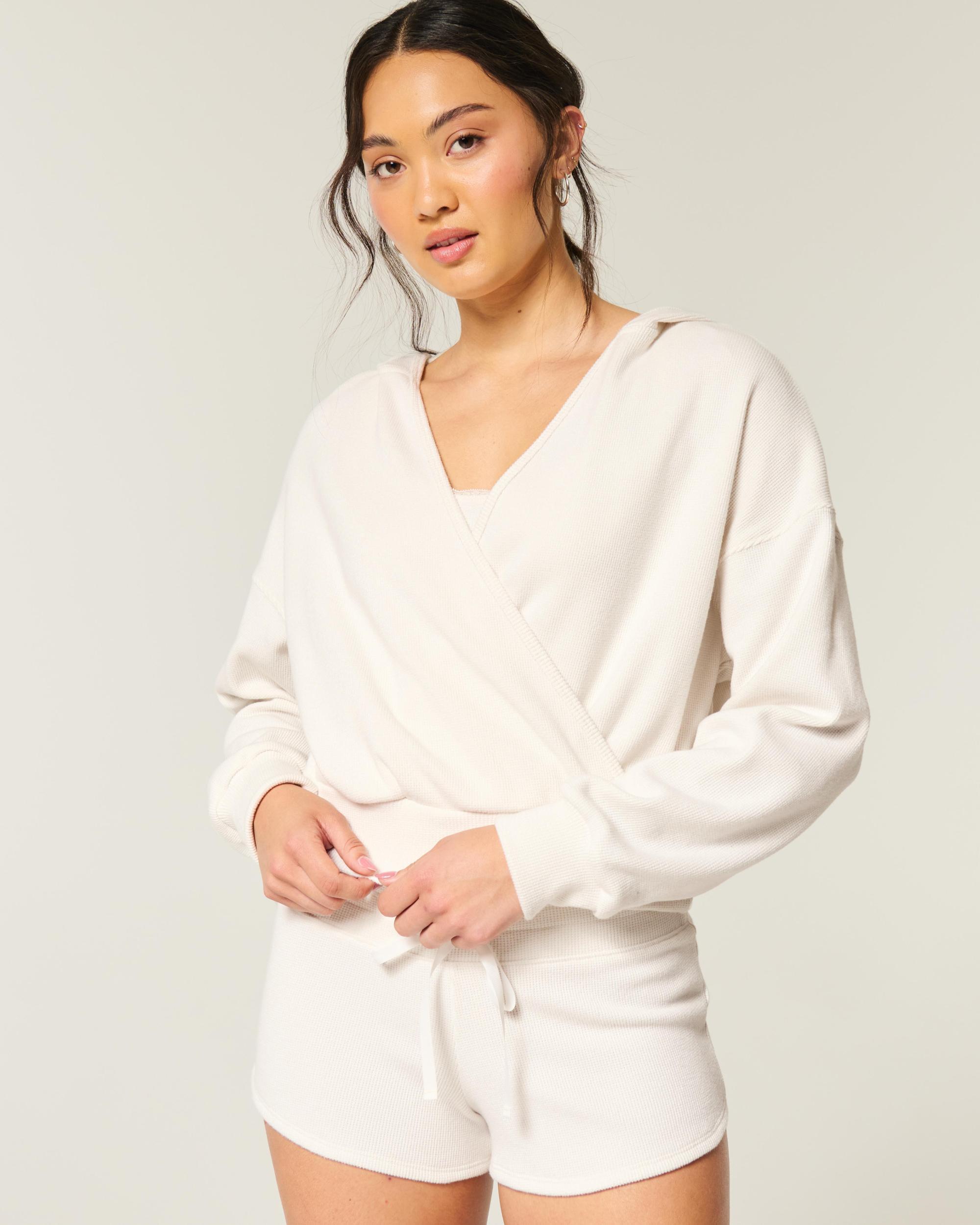 Gilly Hicks Cozy Waffle Wrap Hoodie Product Image