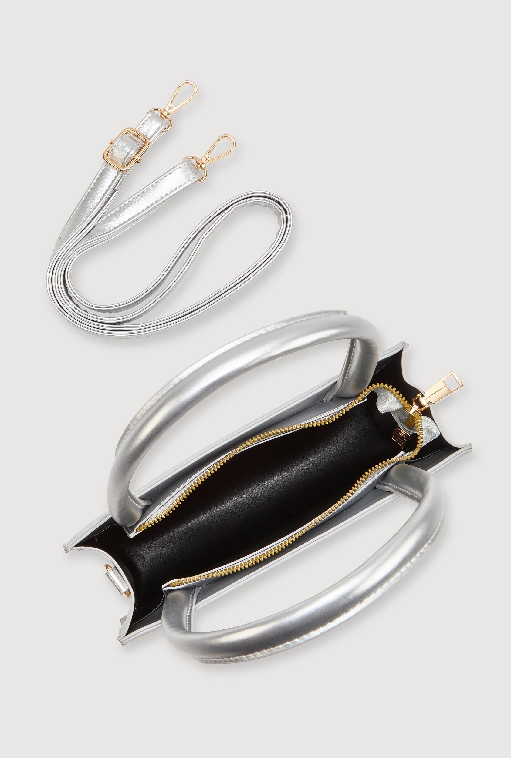 Triple Zipper Detail Convertible Handbag Unisex Product Image