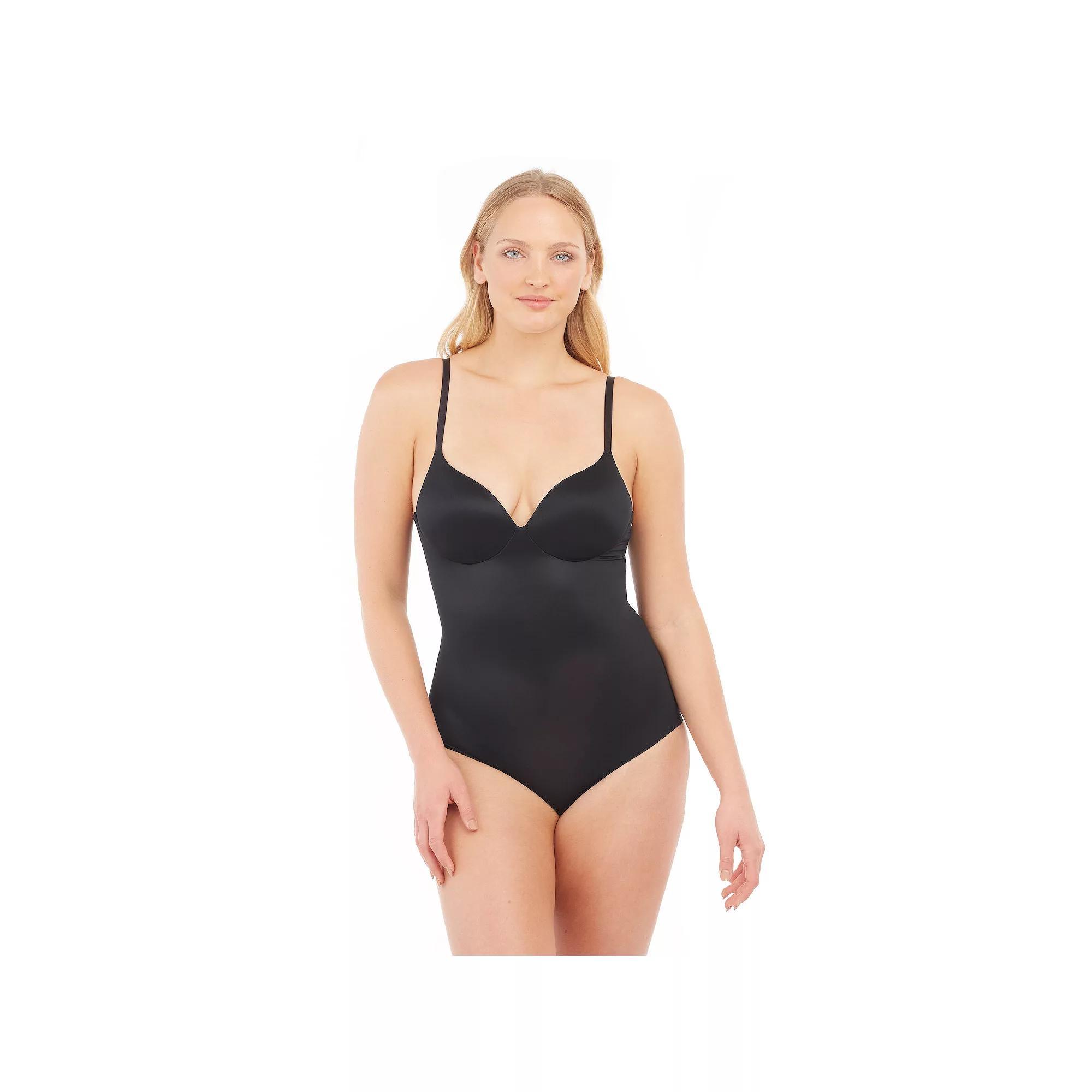 RED HOT by SPANX® Women's Moderate Control Shapewear Flawless Finish Cupped Low Back Panty Bodysuit 10283R, Size: XL, Very Black Product Image
