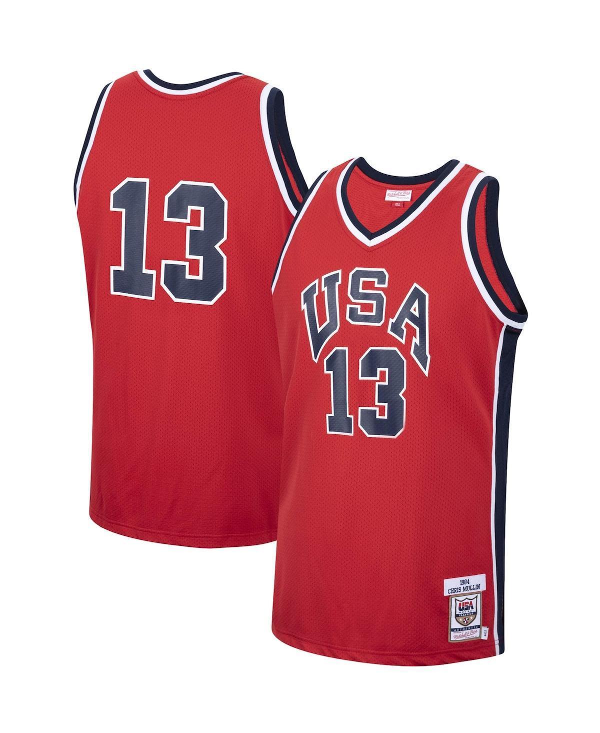 Men's Mitchell & Ness Chris Mullin Red USA Basketball Authentic 1984 Jersey, Size: Medium, Usa Red Product Image